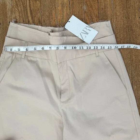 🧄 NWT Zara Belted Garbardine Pants 🧄 - Picture 9 of 10